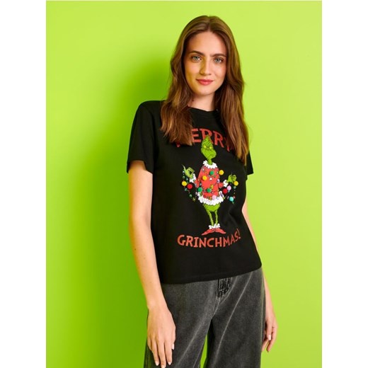 Sinsay - Koszulka Grinch - czarny ze sklepu Sinsay w kategorii Bluzki damskie - zdjęcie 176232687