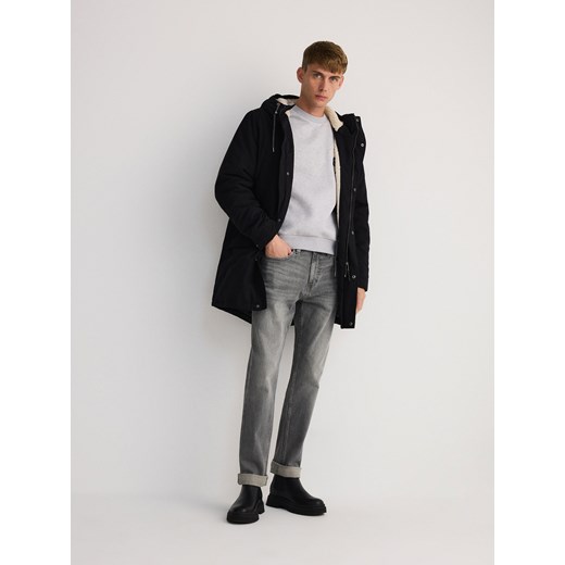 Reserved - Ocieplana parka z kapturem - czarny Reserved S Reserved