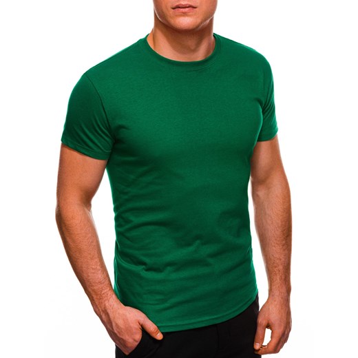 T-shirt męski basic 970S - zielony Edoti XL Edoti