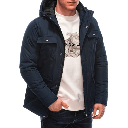 Kurtka męska zimowa 530C - granatowa Other M Edoti