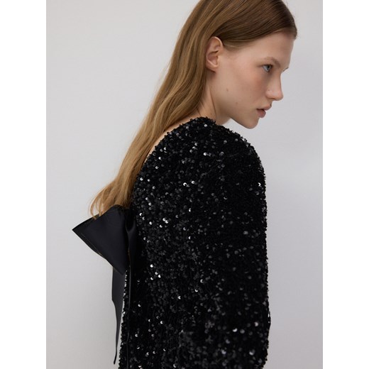 Reserved - Sukienka z ozdobną kokardą na plecach - czarny Reserved S Reserved