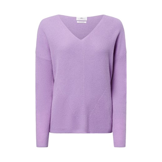 Fynch-Hatton Damski sweter z czystego kaszmiru Kobiety Kaszmir bzowy jednolity ze sklepu vangraaf w kategorii Swetry damskie - zdjęcie 176237346