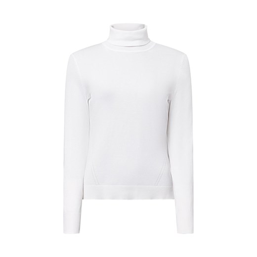 comma Sweter damski z dzianiny Kobiety Sztuczne włókno biały jednolity ze sklepu vangraaf w kategorii Swetry damskie - zdjęcie 176237356