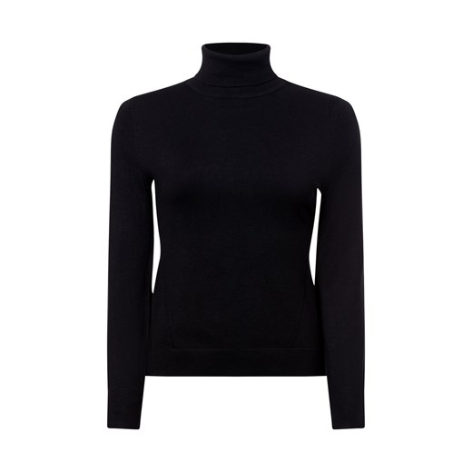 comma Sweter damski z dzianiny Kobiety Sztuczne włókno czarny jednolity ze sklepu vangraaf w kategorii Swetry damskie - zdjęcie 176237357