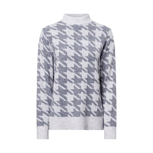 soyaconcept® Sweter damski z zawartością wełny Kobiety jasny szary w kratkę ze sklepu vangraaf w kategorii Swetry damskie - zdjęcie 176237369