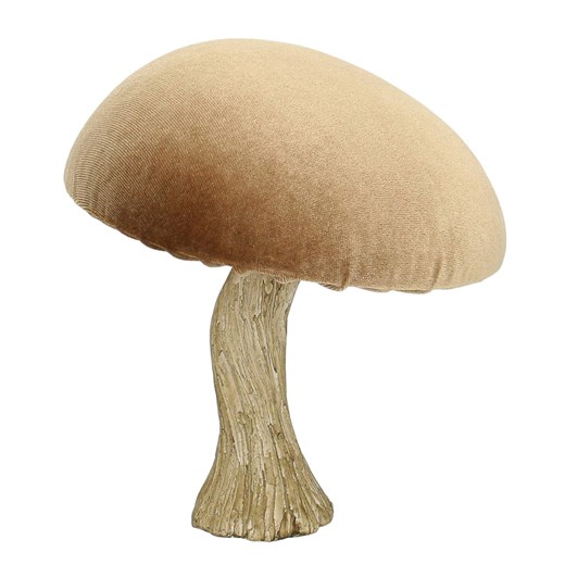 Dekoracja Velvet Mushroom 17 cm caramel ze sklepu dekoria.pl w kategorii Dekoracje - zdjęcie 176246788