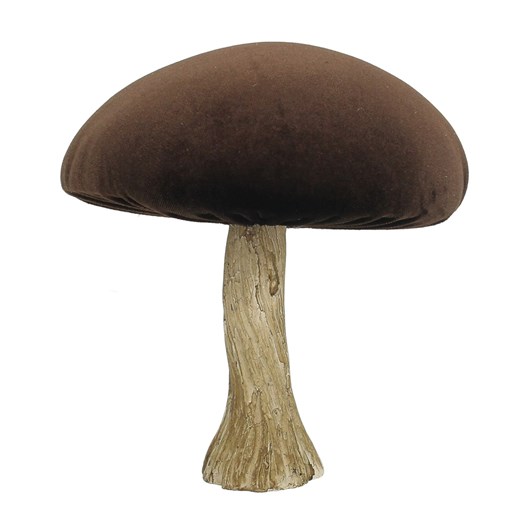 Dekoracja Velvet Mushroom 17 cm brown ze sklepu dekoria.pl w kategorii Dekoracje - zdjęcie 176246796