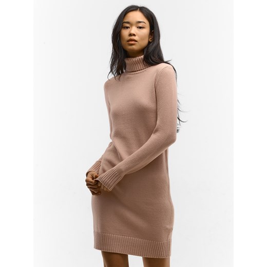 Gate sukienka różowa mini z golfem letnia na spacer 