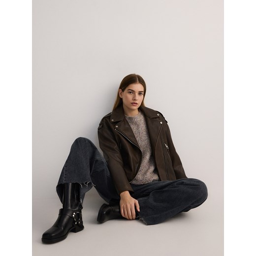 Sweter damski Reserved z okrągłym dekoltem 