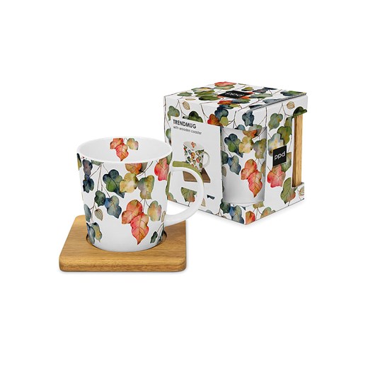 ppd Kubek jumbo ''Bright Fall'' w kolorze białym ze wzorem - 400 ml - id: 16124874 - marki Ppd - 176250689 ppd Kubek jumbo ''Bright Fall'' w kolorze białym ze wzorem - 400 ml ze sklepu Limango Polska w kategorii Naczynia - zdjęcie 176250689