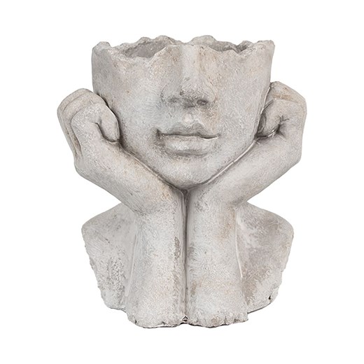 Clayre &amp; Eef Doniczka w kolorze szarym - 17 x 18 x 14 cm ze sklepu Limango Polska w kategorii Doniczki i osłonki - zdjęcie 176250707