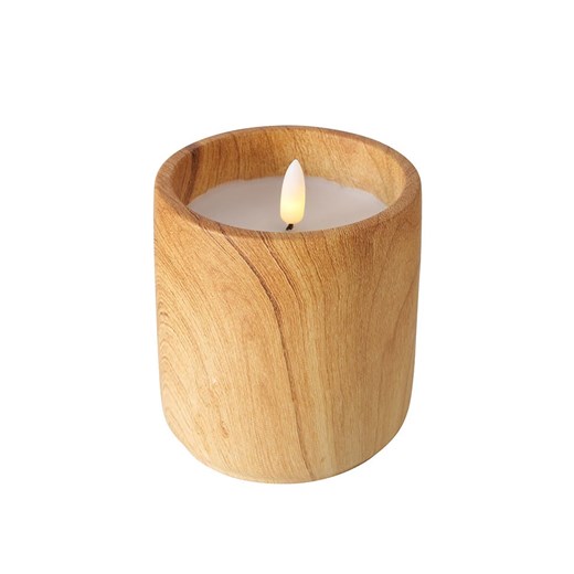 Boltze Świeca LED &quot;Yuna&quot; w kolorze jasnobrązowym - wys. 10,5 x Ø 9 cm ze sklepu Limango Polska w kategorii Oświetlenie led - zdjęcie 176250949
