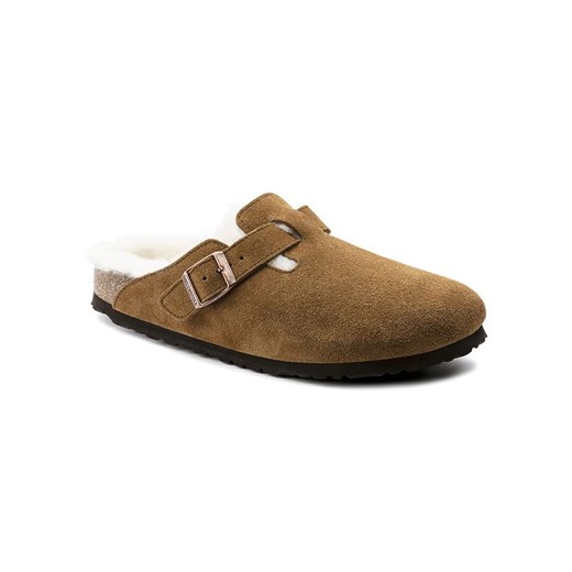 Birkenstock Skórzane klapki &quot;Boston&quot; w kolorze jasnobrązowym ze sklepu Limango Polska w kategorii Klapki damskie - zdjęcie 176251087