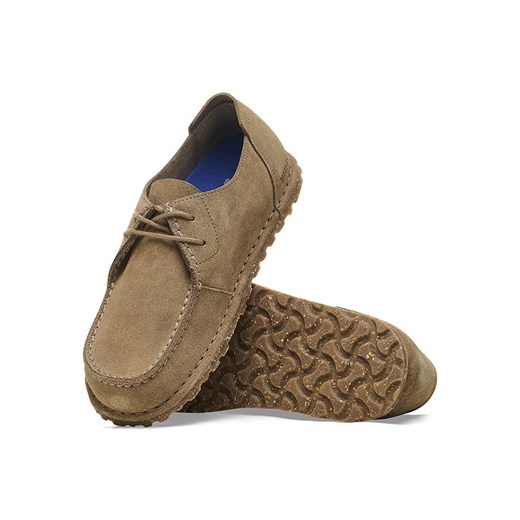 Półbuty damskie BIRKENSTOCK brązowe płaskie sznurowane casual 