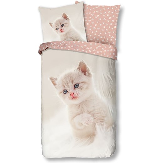 Good Morning Komplet pościeli &quot;Catty&quot; w kolorze kremowo-jasnoróżowym ze sklepu Limango Polska w kategorii Pościel dziecięca - zdjęcie 176256485