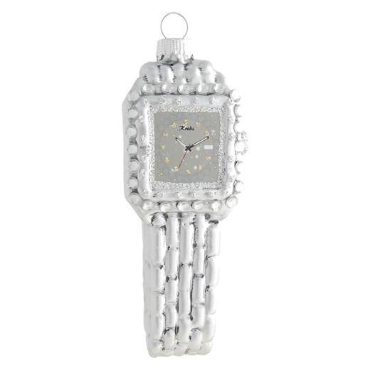 Krebs Glas Lauscha Ozdoba choinkowa w kolorze srebrnym - dł. 10  cm ze sklepu Limango Polska w kategorii Zegarki - zdjęcie 176256577