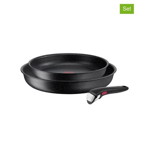 Tefal 3-częściowy zestaw &quot;Black Stone&quot; w kolorze czarnym ze sklepu Limango Polska w kategorii Garnki - zdjęcie 176256788