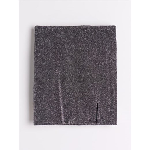 Sinsay - Spódnica z metalizowaną nitką - srebrny Sinsay XL Sinsay