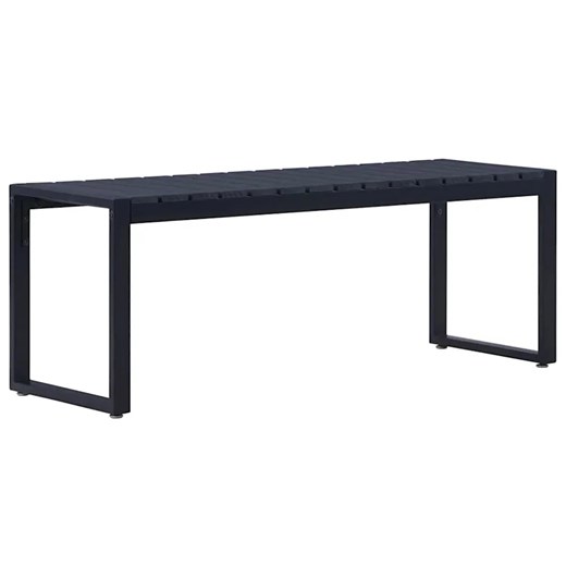 Czarna ławka ogrodowa 120,5 cm T7-D46 ze sklepu Edinos.pl w kategorii Ławki ogrodowe - zdjęcie 176263925