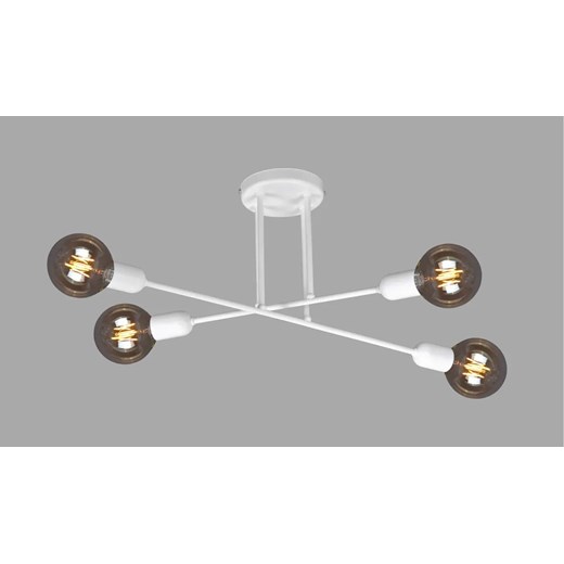Biała loftowa lampa sufitowa bez kloszy - A725 W8-F44 ze sklepu Edinos.pl w kategorii Lampy sufitowe - zdjęcie 176263949