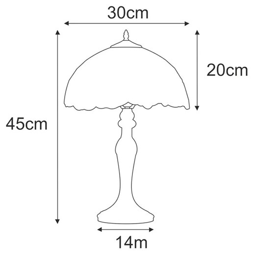Lampa stołowa szklana z kloszem w słoneczniki - A660-Ahra Lumes One Size Edinos.pl