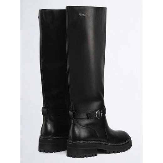 Liu Jo Skórzane kozaki w kolorze czarnym Liu Jo 38 okazyjna cena Limango Polska