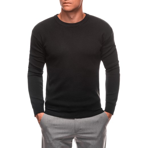 Sweter męski 242E - czarny ze sklepu Edoti w kategorii Swetry męskie - zdjęcie 176266288