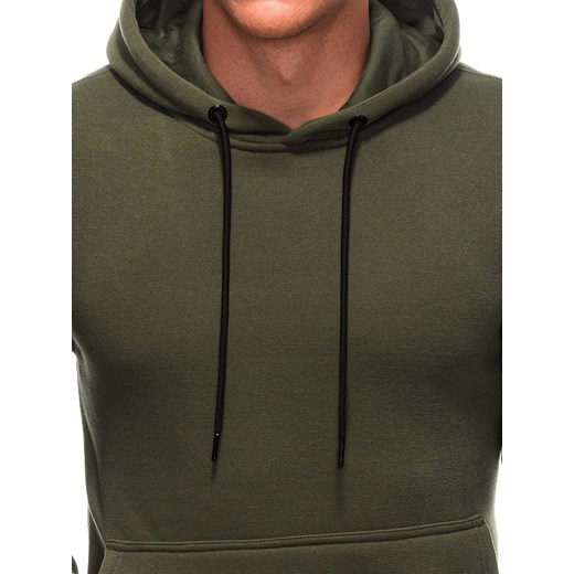 Bluza męska z kapturem EM-SSNZ-22FW-018 V2 - oliwkowa Edoti L Edoti