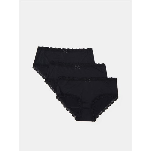 Sinsay - Majtki hipster 3 pack - czarny Sinsay XL Sinsay