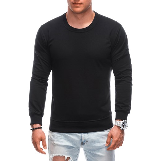 Bluza męska bez kaptura 1667B - czarna ze sklepu Edoti w kategorii Bluzy męskie - zdjęcie 176277859