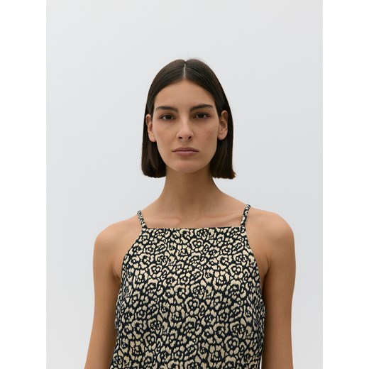 Reserved - Sukienka w żakardowy wzór - wielobarwny Reserved S Reserved