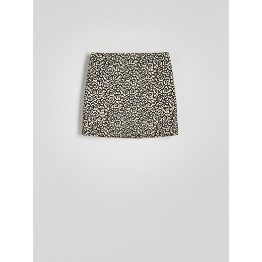 Reserved - Wzorzysta spódnica mini - wielobarwny Reserved L Reserved