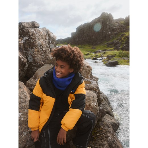 Reserved - Pikowana kurtka z kapturem - żółty Reserved 158/164 (12-13 lat) Reserved