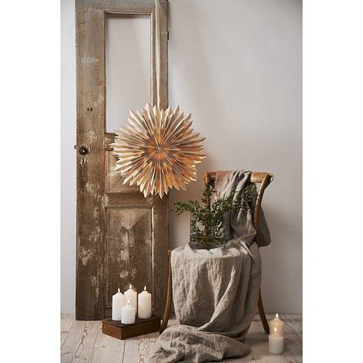 STAR Trading Gwiazda papierowa &quot;Ice&quot; w kolorze beżowym - Ø 50 cm Star Trading onesize wyprzedaż Limango Polska