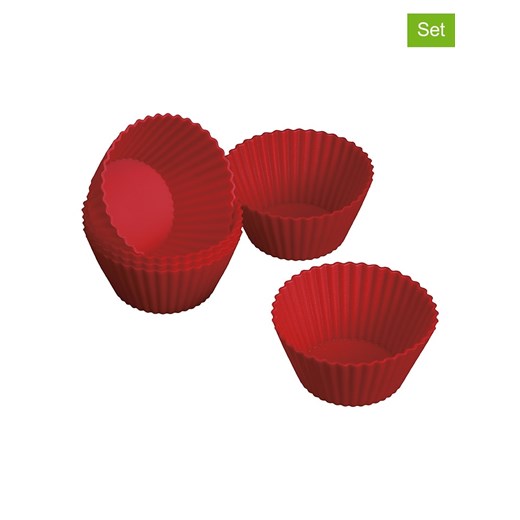 Guardini Silikonowe foremki (6 szt.) w kolorze czerwonym do muffinek - Ø 6,5 cm ze sklepu Limango Polska w kategorii Akcesoria do pieczenia - zdjęcie 176285559