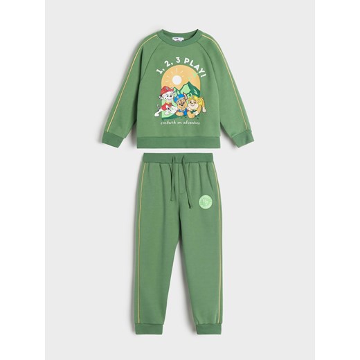 Sinsay - Komplet dresowy Psi Patrol - green spruce Sinsay 104 Sinsay