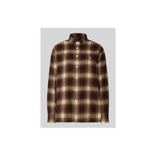 Bluzka koszulowa o kroju regular fit z wyhaftowanym logo ze sklepu Peek&Cloppenburg  w kategorii Koszule damskie - zdjęcie 176288407