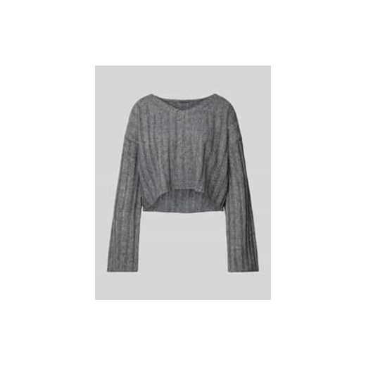Sweter z dzianiny krótki z dekoltem w serek model ‘NINA’ ze sklepu Peek&Cloppenburg  w kategorii Swetry damskie - zdjęcie 176288508