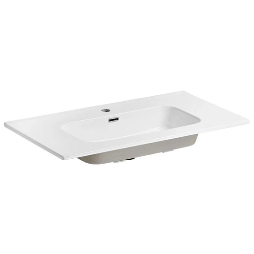 Biała ceramiczna umywalka meblowa - Zelma 90 cm ze sklepu Edinos.pl w kategorii Meble łazienkowe - zdjęcie 176289648