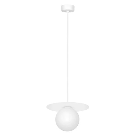 Biała pojedyncza lampa wisząca szklana kula - A679 G5-L44 ze sklepu Edinos.pl w kategorii Lampy wiszące - zdjęcie 176289827