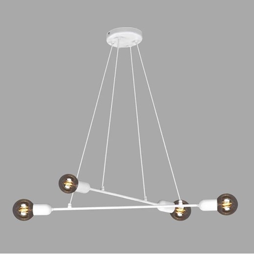 Biała metalowa lampa wisząca patyki loft - A727 D7-B02 ze sklepu Edinos.pl w kategorii Lampy wiszące - zdjęcie 176290007