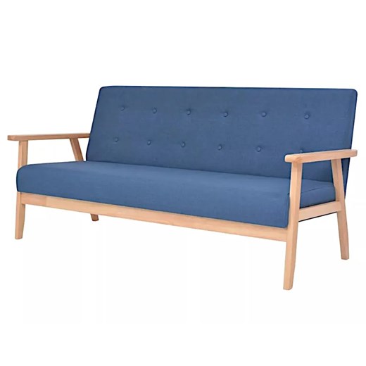 Niebieska sofa 3-osobowa - Sybis ze sklepu Edinos.pl w kategorii Sofy i kanapy - zdjęcie 176290176