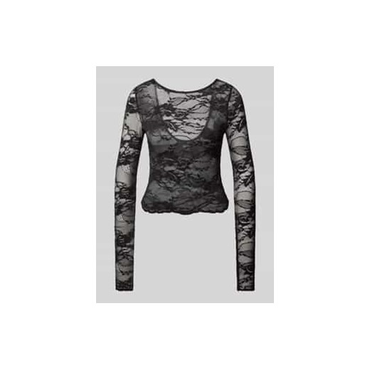 REVIEW x GNO — Bluzka z długim rękawem i efektem podpalania ze sklepu Peek&Cloppenburg  w kategorii Bluzki damskie - zdjęcie 176295106