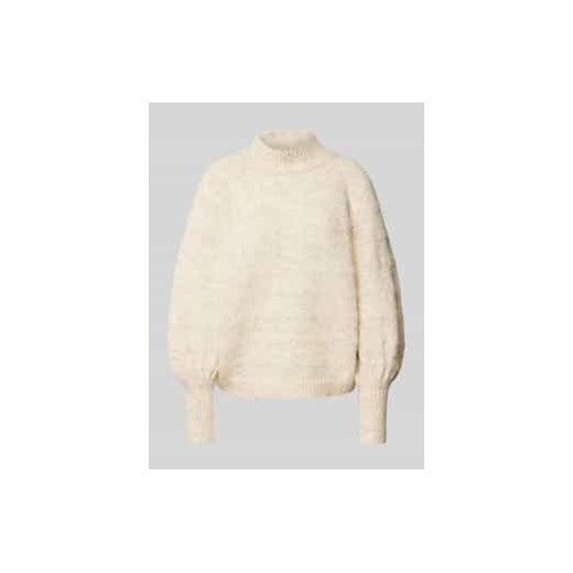 Sweter z flauszu z okrągłym dekoltem model ‘CELINA’ ze sklepu Peek&Cloppenburg  w kategorii Swetry damskie - zdjęcie 176295325