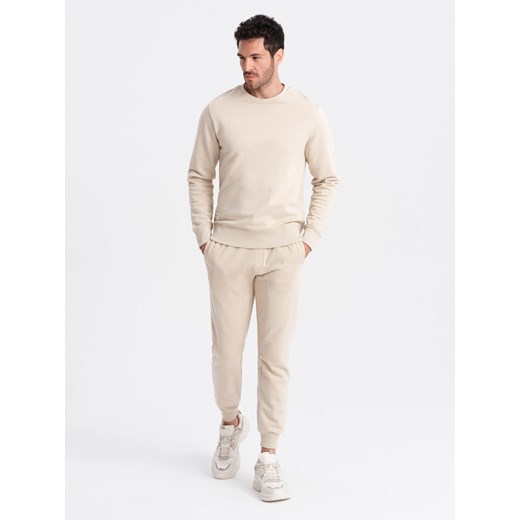 Komplet męski dresowy bluza + spodnie joggery – popielaty V1 Z79 XXL ombre