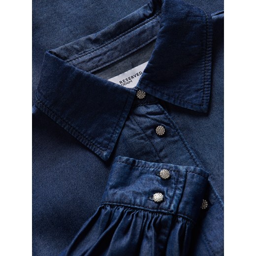 Reserved - Jeansowa koszula z lyocellu - granatowy Reserved M Reserved