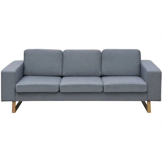 Jasnoszara 3-osobowa sofa - Drofas ze sklepu Edinos.pl w kategorii Sofy i kanapy - zdjęcie 176302067