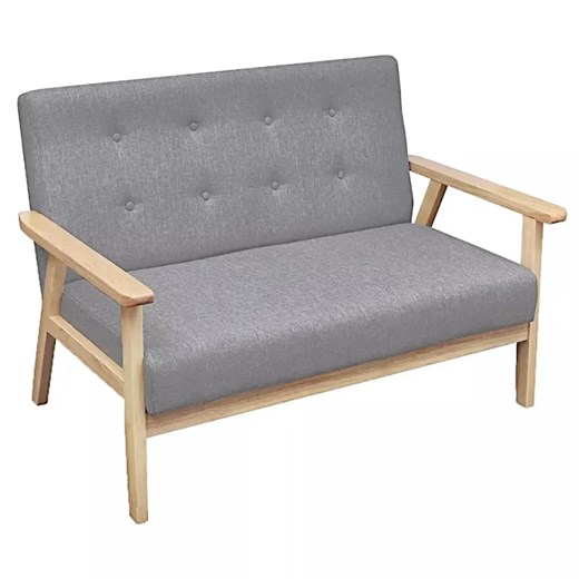 Jasnoszara sofa 2-osobowa P1-C44 ze sklepu Edinos.pl w kategorii Sofy i kanapy - zdjęcie 176302137