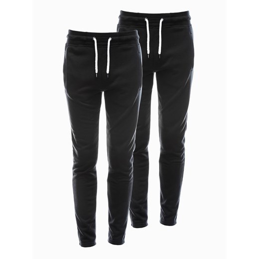 Zestaw spodni męskich dresowych BASIC - 2 pak czarne V5 Z38 XL ombre