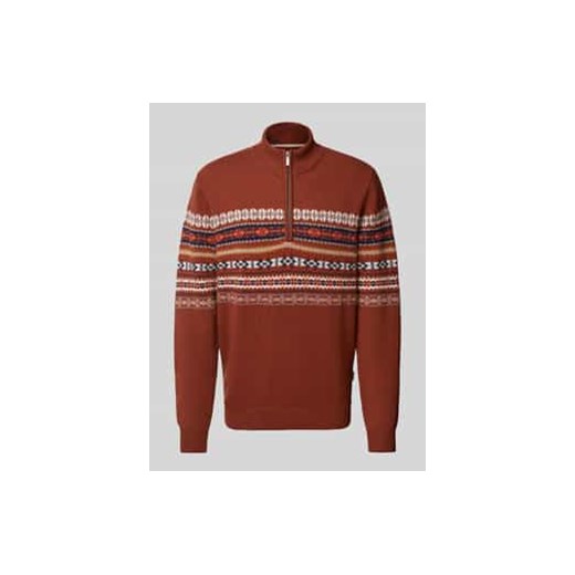 Sweter wełniany z zapinanym kołnierzem ze sklepu Peek&Cloppenburg  w kategorii Swetry męskie - zdjęcie 176309238